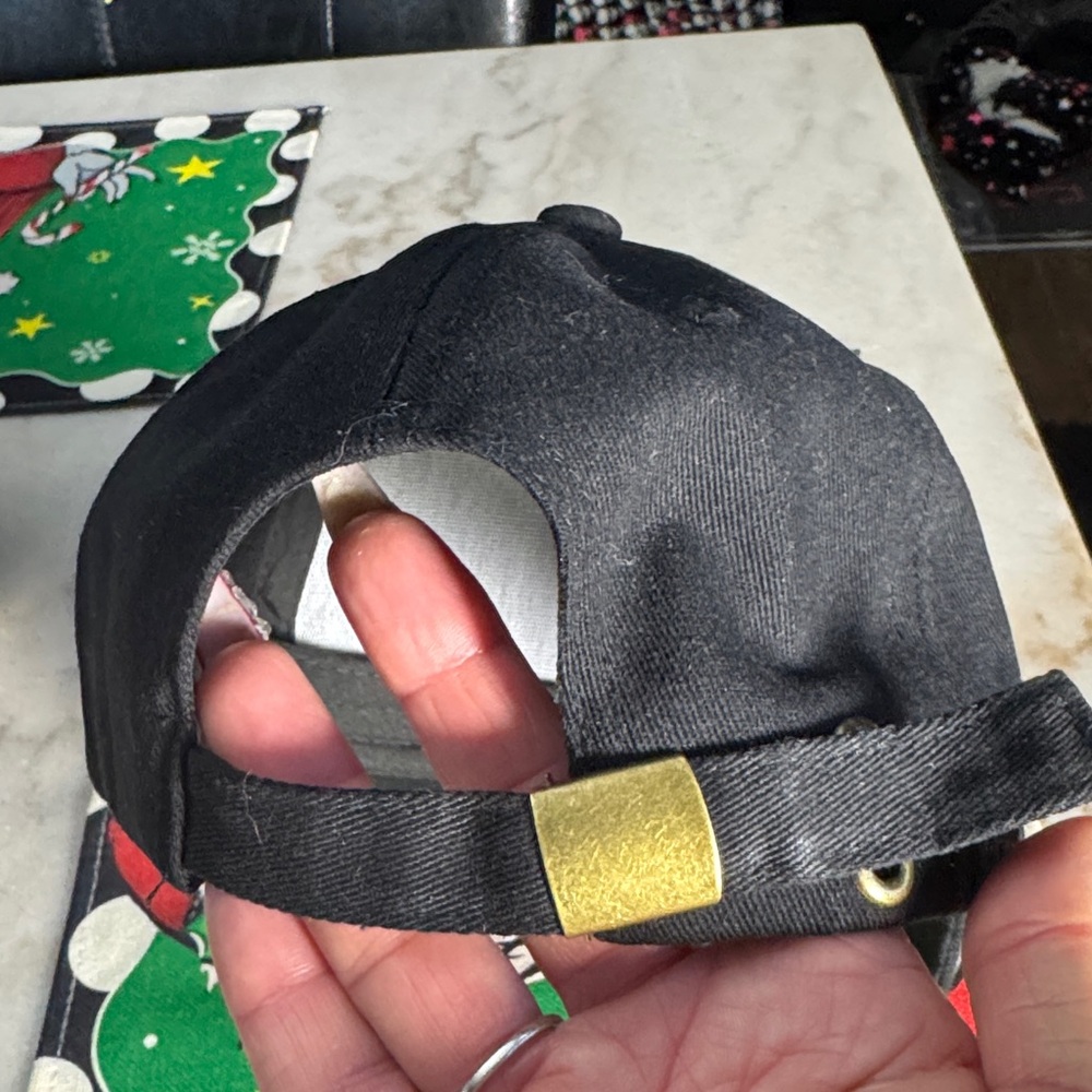 Womens studded black hat - Picture 5 of 7